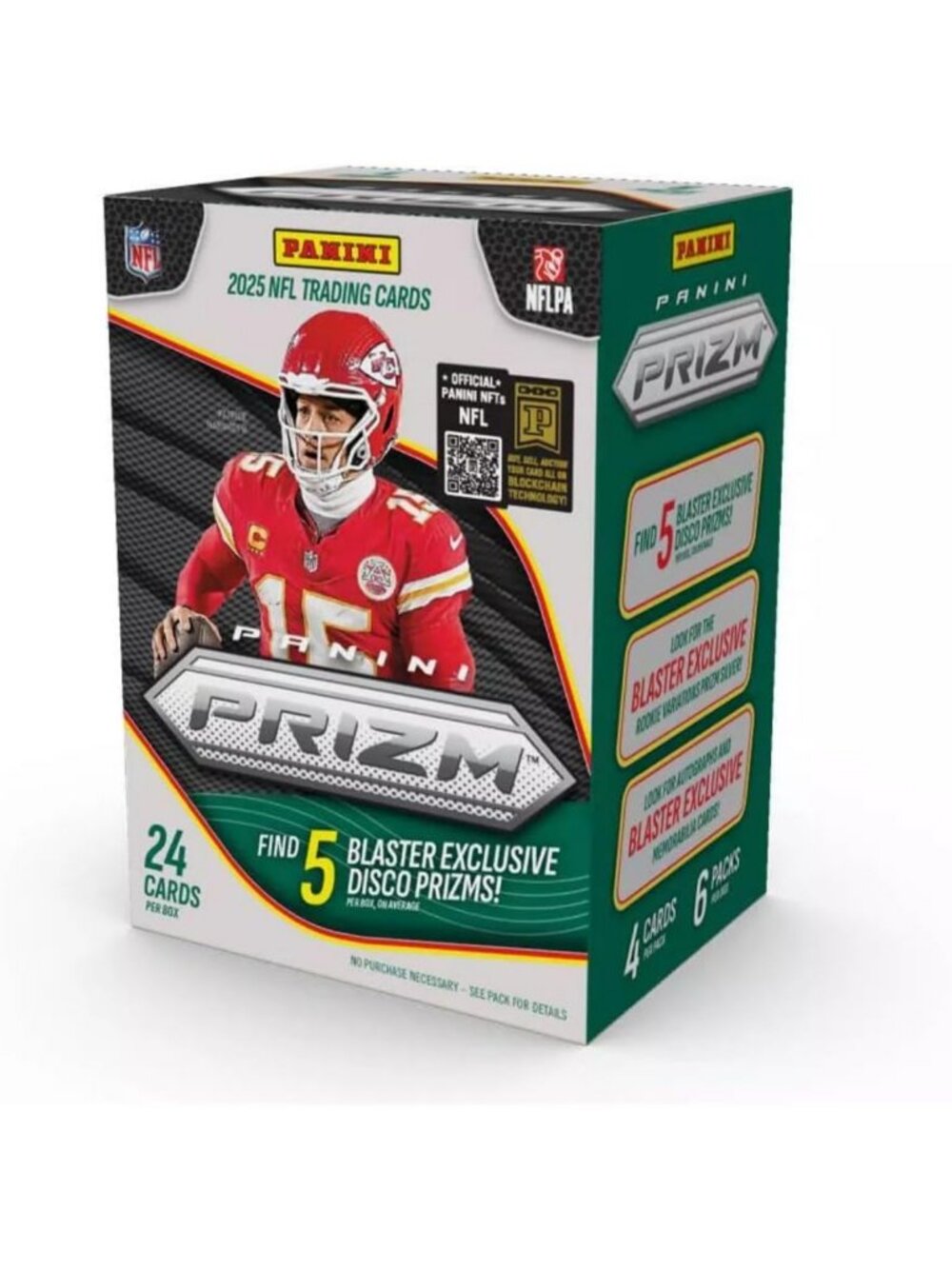 2025 Prizm Football Blaster Box - 6-Pack with Rare Disco Prizms Cards
